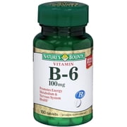 Nature's Bounty Vitamin B-6 100 mg Tablets 100 Tablets (Pack of 3)