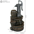 thumbnail image 4 of Sunnydaze Cozy Farmhouse Pump and Barrels Polyresin Outdoor Water Fountain, 4 of 12