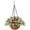Style A3, variant on Artificial Christmas Hanging Basket, Decorated with Frosted Pine Cones, Berry Clusters, White LED String Lights, Outdoor Xmas Decorations