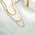 thumbnail image 2 of Juego de 3 Collares JeenMata con Colgante de Símbolo de Infinito en Oro Amarillo, 2 of 5