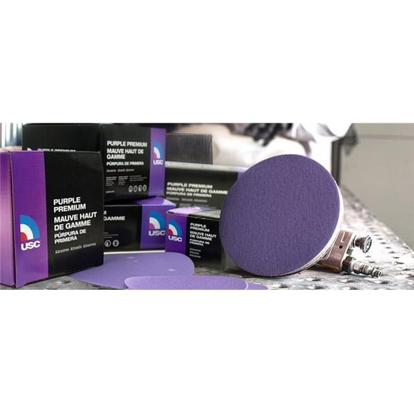 U.S. Chemical & Plastics USC-991322 1500 Grains Disques de Film Abrasifs de Première Qualité Violets de 6 Po