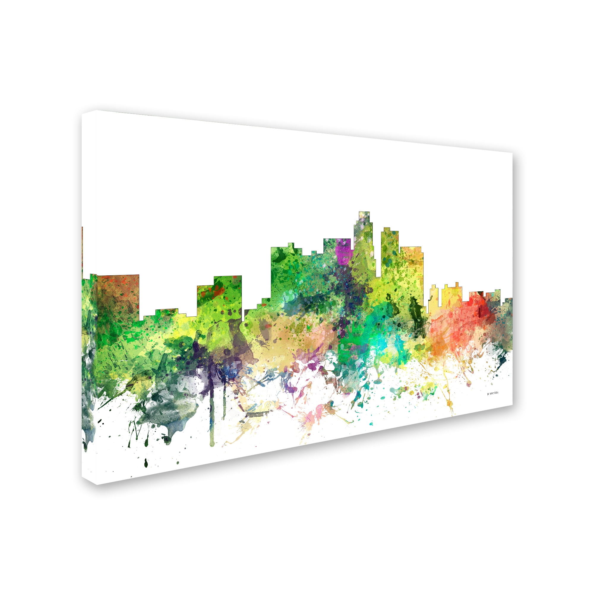 Trademark Fine Art "Los Angeles California Skyline SP" Canvas Art by Marlene Watson
