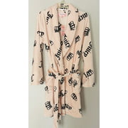 Juicy Couture Women's Belted Velour Logo Robe Pink Size S/M