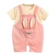 thumbnail image 1 of Odeerbi 0-5 Años Niños Niñas Trajes Conejo Bib Pantalones Cortos Generales Con Algodón Manga Corta Camiseta Conjunto de Verano Correa Romper Mono Traje de Juego, 1 of 4
