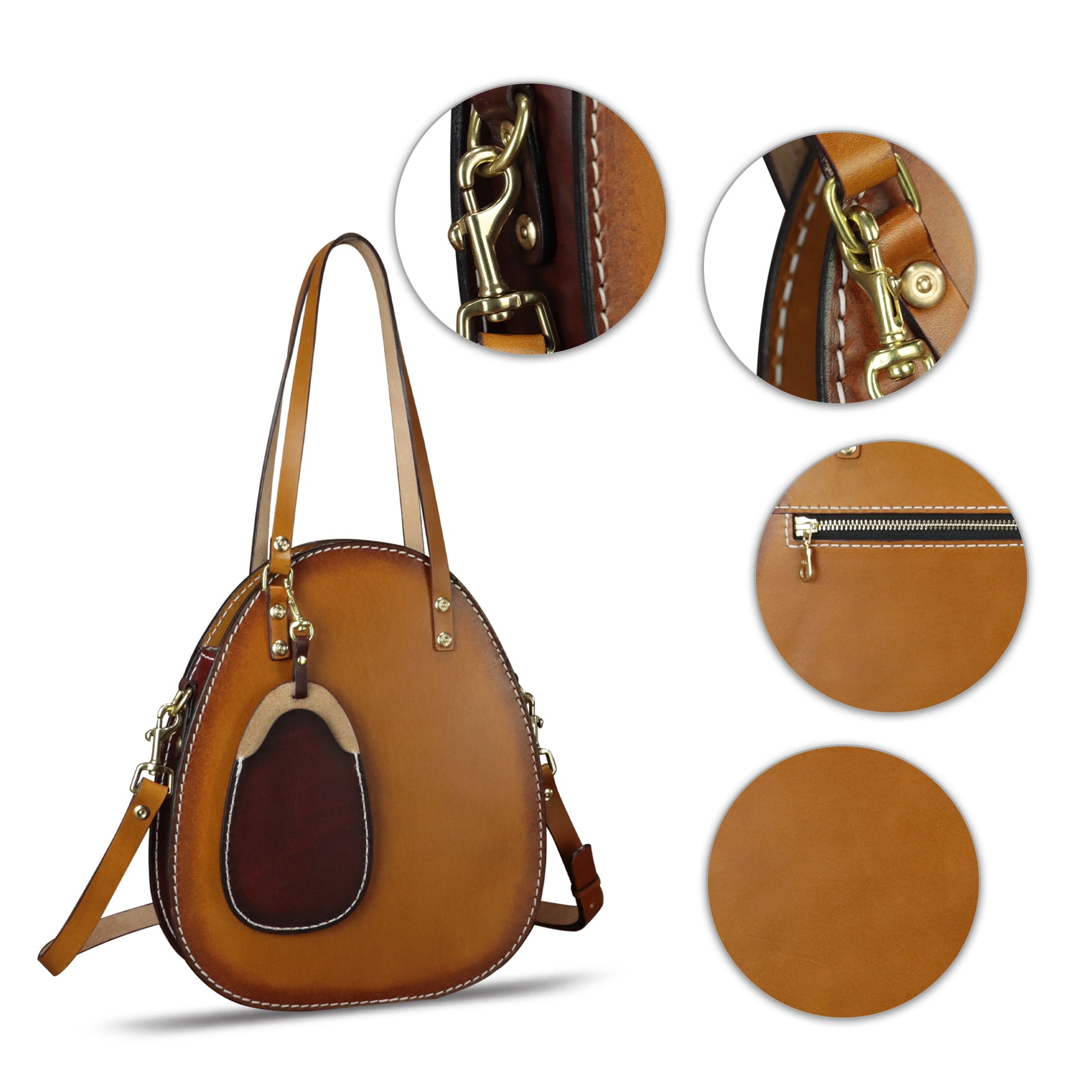 Geniune Leather Women Shoulder Bag Vintage Handbags Tote Crossbody Purses