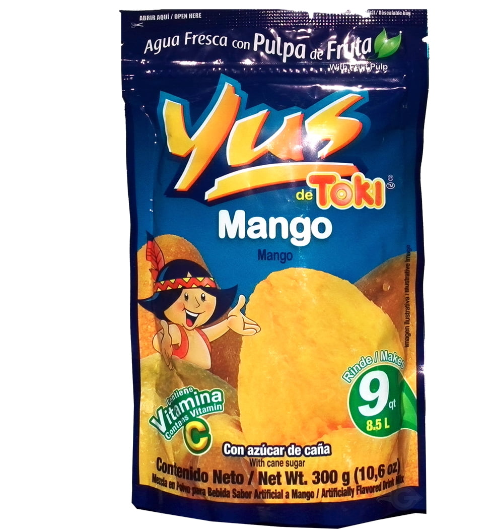 Yus Mango Powder Drink 12.7 oz Agua fresca sabor a Mango (Pack of 1