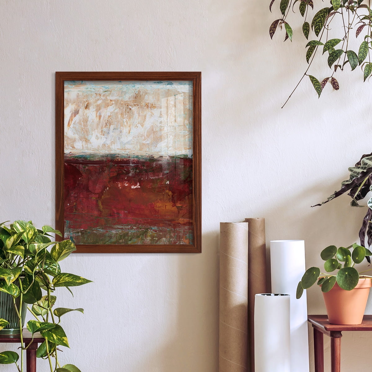 August Horizon II -Framed Print w/glass-Chestnut