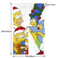 thumbnail image 3 of Cortina de puerta semiopaca con patrón de patchwork de dos piezas de Los Simpsons, cortinas opacas decorativas para dormitorio, sala de estar, decoración de habitación de niños, 34 x 56 pulgadas,, 3 of 7