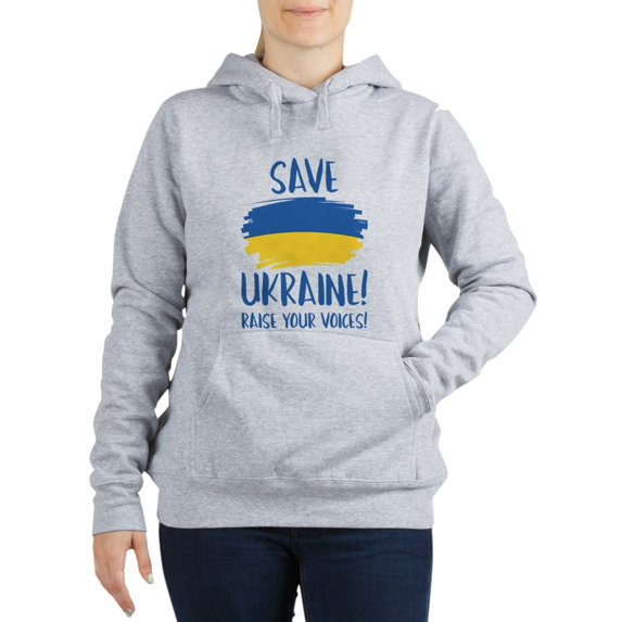 CafePress - Save Ukraine Raise Your Voices Women's Hooded Swea - Women's Hooded Sweatshirt