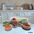 thumbnail image 4 of Set 7 Contenedores Reutilizables De Plástico Circulares STYRKA de 14 piezas De cocina Con Tapa Color Gris, 4 of 8