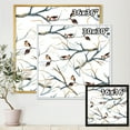 thumbnail image 4 of Designart 'Little Birds Sitting On The Tree Branches I' Traditional Framed Canvas Wall Art Print, 4 of 5