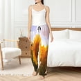 thumbnail image 4 of Haiem butterflies flying near sunflower in field Pattern Women's Pajama Pants Ultra Lightweight Pjs Bottoms Sleepwear Bottom Pants With Pocket Drawstring-Large, 4 of 6
