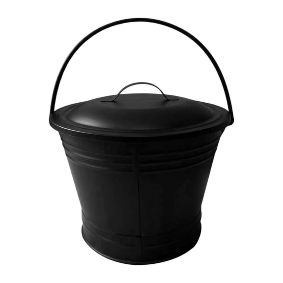 Ash Bucket Ash Can Iron Metal Heat Resistant Multifunctional Design for Home Fireplace Wood Stove