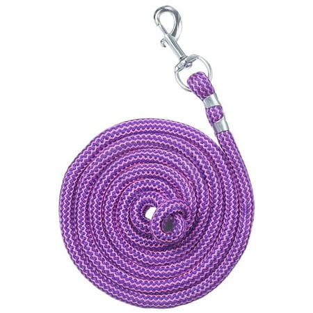 UPC: 0688499563185 | 47JT Tough 1 8 Feet Long Woven Strong Poly Cord Lead Rope W/ Bolt Snap Purple Pink