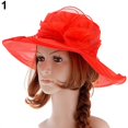 thumbnail image 6 of Walbest Fashion Women Lace Wide Brim Flower Flat Sun Hat Wedding Tea Party Church Cap, 6 of 7