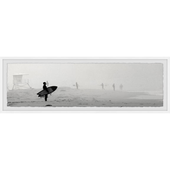 Marmont Hill Foggy Surfing Framed Painting Print