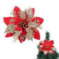 thumbnail image 3 of 20PCS Christmas Poinsettia Flower Creative Artificial Flower Xmas Tree Flower, 3 of 10