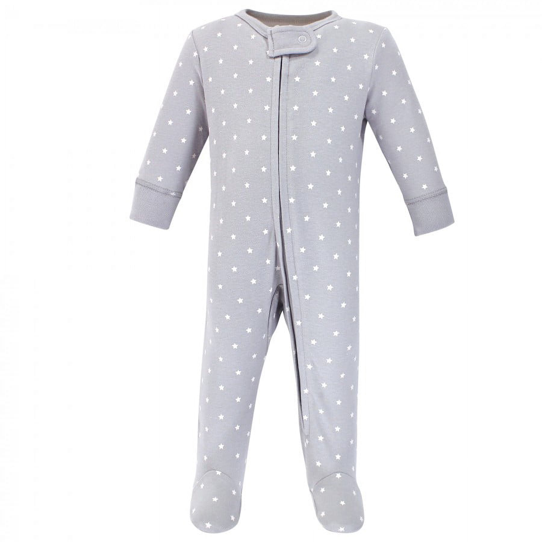 Hudson Baby Infant Boy Cotton Zipper Sleep and Play 3pk, Royal Safari, 3-6 Months