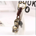 thumbnail image 3 of Hweilai Vintage Cowhide Leather Bear Keychain Cute Kids and Womens Small Gift Keyring, 3 of 5