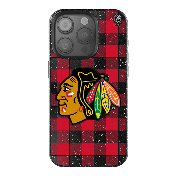 Keyscaper Chicago Blackhawks Plaid Bling iPhone Case