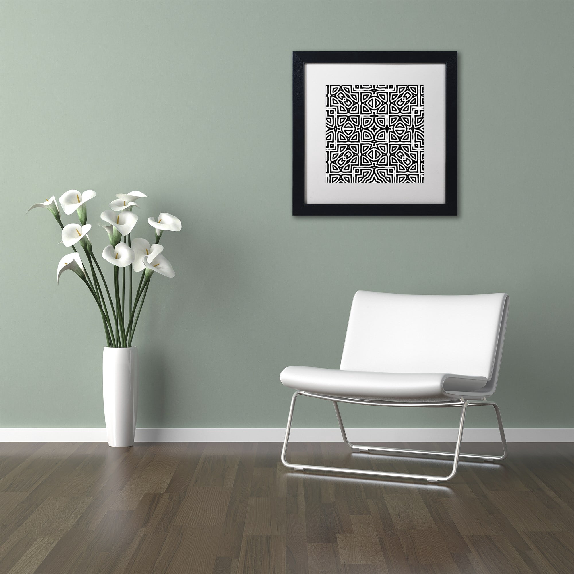 Trademark Fine Art "Alhambra" Canvas Art by Color Bakery White Matte, Black Frame