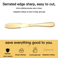 thumbnail image 4 of Inteprter Cuchillo rebanador de pan, rallador de queso, rebanador de mantequilla con raspador de agujeros, raspador de crema de pan de acero inoxidable, Cocina y Comedor oro Inteprter HA002645-02, 4 of 6