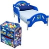 Disney Toy Story Toddler Bed and Multi Bin Organizer Bundle