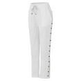 thumbnail image 3 of Women’s Solid Color Elastic Waist Loose Fit Side Button Functional Casual Pants Business Casual Pants for Women Print Casual Pants Women plus Womens Pant Suits Casual Womens Linen Pants Tall Patterned, 3 of 3