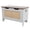 30 inch Brown Top Plate + White Cabinet, variant on Accreate Storage Chest, 30" Rattan Toy Chest, Wood Toy Box for Boys Girls, Storage Bench with Safety Hinge, Supports 350 Lbs, Storage Trunk for Living Room, Bedroom, Playroom