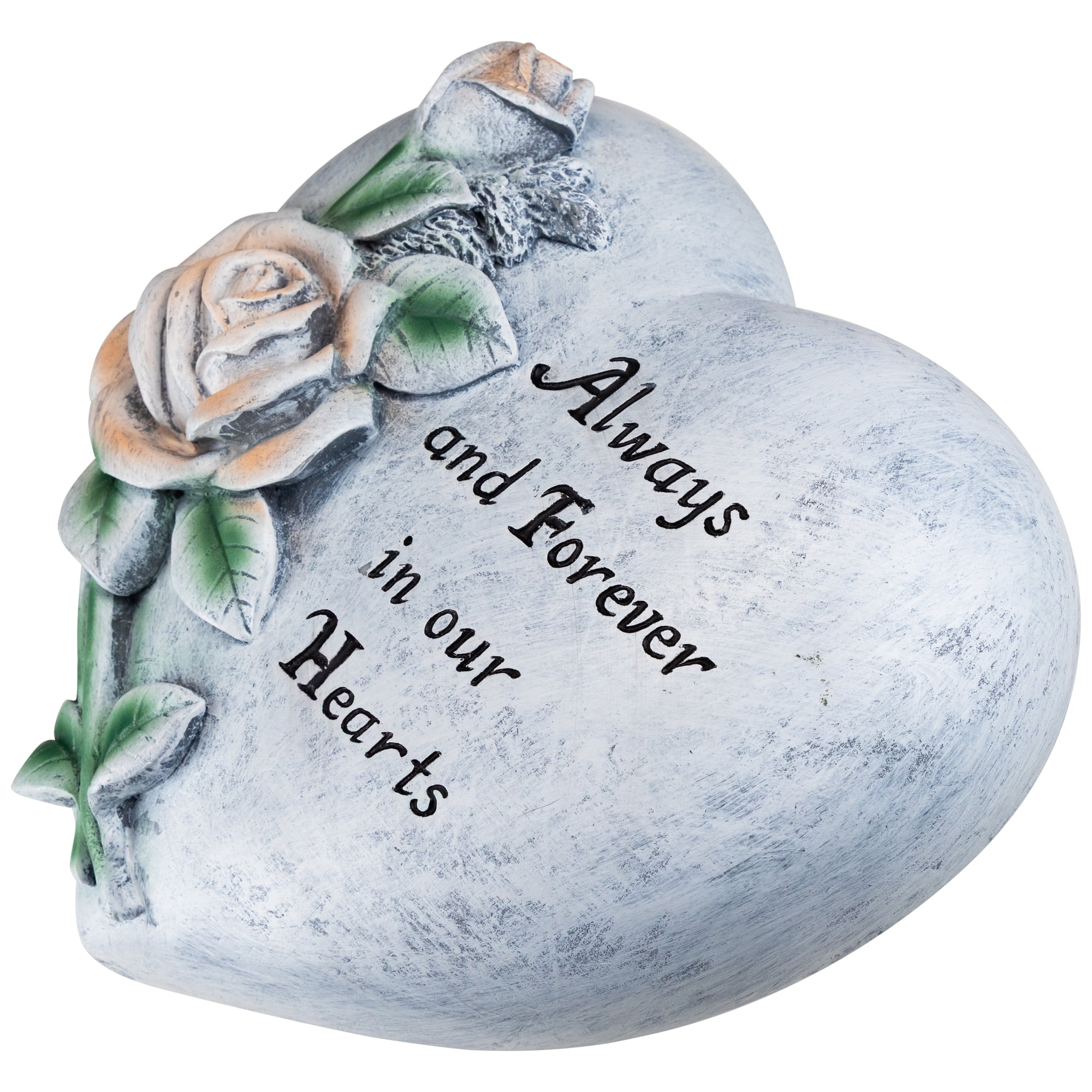 Always and Forever in Our Hearts Outdoor Memorial Garden Stone - 8"