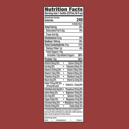 Equate High Protein Nutritional Shakes, Chocolate, 15g Protein, 8 fl oz, 6 Count