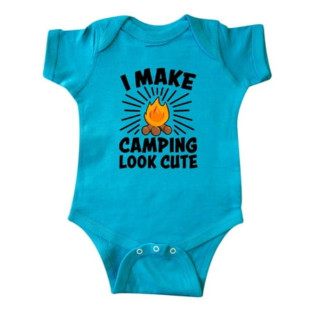 

Inktastic I make camping look cute Gift Baby Boy or Baby Girl Bodysuit