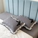 thumbnail image 5 of CaiYueKe Lace Ruffled Pillowcases Set of 2 - Brushed Soft Decorative Bow Rose Print Pillow Covers for Bedroom Sofa Couch, Elegant Pillow Shams for Home Decor, 5 of 7
