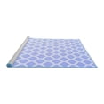 thumbnail image 2 of Ahgly Company Machine Washable Indoor Round Trellis Blue Modern Area Rugs, 3' Round, 2 of 4