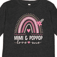 thumbnail image 4 of Inktastic Mimi and Poppop Love Me Rainbow Girls Long Sleeve Toddler T-Shirt, 4 of 5