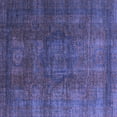 thumbnail image 1 of Ahgly Company Machine Washable Indoor Square Abstract Blue Modern Area Rugs, 7' Square, 1 of 4