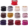 thumbnail image 2 of EXHUMKY Knit Neck Gaiter Women Thick Warm Black Circle Loop Winter Accessory 1Pcs, 2 of 7