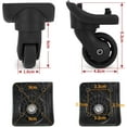 thumbnail image 5 of Kit de Remplacement de Roues de Bagage, Roues Pivotantes à 360 Degrés pour Voyage, Ensemble de Roues de Réparation en Plastique pour Valise, Roues Silencieuses Lot de 2, 5 of 5