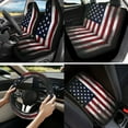thumbnail image 2 of Jeiento USA Flag Car Seat Covers Front Rear Full Set Steering Wheel Cover Seat Belt Pads Armrest Cover Cup Holders Keychain, 13 PCS Interior Auto Accessory Universal Fit for Most Vehicles, 2 of 8