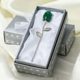 thumbnail image 2 of Hvmvliv Natural Crystal Semi Gemstone Rose Decoration - Handcrafted Valentine's Day Wedding Gift for Romantic Occasions and Keepsakes Green, 2 of 7