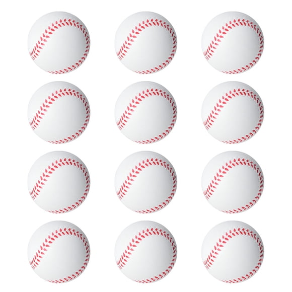 12 pelotas elásticas de EVA suave de 6,3 cm para juegos infantiles, con núcleo completo, para reducir la presión y el estrés, juguete de béisbol para niños.