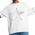 thumbnail image 4 of Camisetas para hombre, camiseta vintage de algodón con cuello redondo y estrellas de cinco puntas, manga corta, arte geométrico., 4 of 8