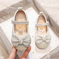 thumbnail image 2 of SXcggal Girls Sandals Fashion New Pattern Cute Bow Sequin Decoration Flat Bottom Versatile Hook Loop Shoes Breathable Lightweight Cozy Girls Shoes, 2 of 9