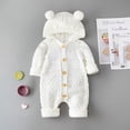 thumbnail image 4 of Fjofpr Girl Clothes under $10 Girl Clothes 12 Months （3-24months）Newborn Infant Girls Boys Winter Warm Coat Knit Outwear Hooded Jumpsuit, 4 of 4
