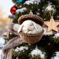 thumbnail image 6 of Forest Animal Acorn Ornaments, Christmas Ornaments, 2D Acrylic Cute Forest Animal Christmas Trees Hanging Decorations,Rustic Nature-Themed Home Decor, Animal Lovers Gift, 6 of 6