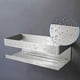 thumbnail image 4 of IC Självhäftande duschhylla i borstat rostfritt stål med 2 krokar, 4 of 4