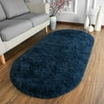 thumbnail image 7 of Homore Ultra Soft Modern Oval Rugs for Bedroom, 3.2' x 6.2', Navy Blue, 7 of 7