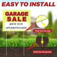 thumbnail image 4 of LAICAIW Garage Sale Signs, 17" x 13" Garage Sale Signs with Stakes, 3Pcs Double-Sided Garage Sale Sign with Directional Arrow Plastic Yard Sale Signs with Metal Stakes Weatherproof for Sales Event, 4 of 7