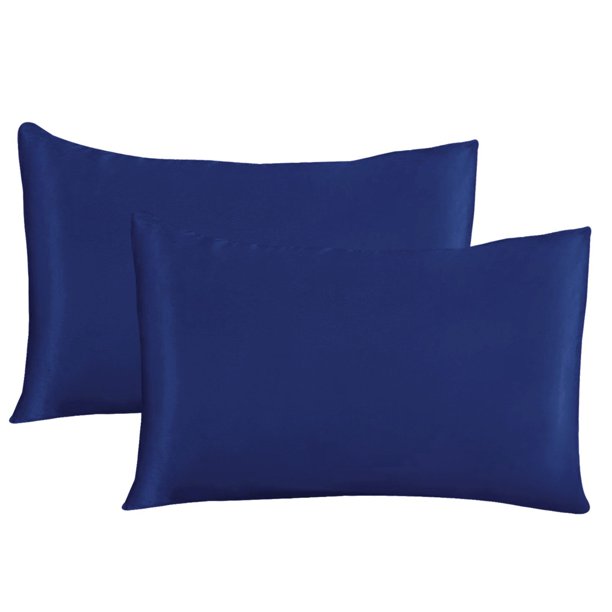 Funda de almohada de seda, paquete de 2, para el cabello y la piel, doble cara, suave, transpirable, funda de seda lisa