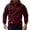 Wine, variant on Mens Fall Casual Corduroy Sweatshirt Solid Color Hooded Pullover Shirt Fashion Warmth Comfy Fit Top Army Green S